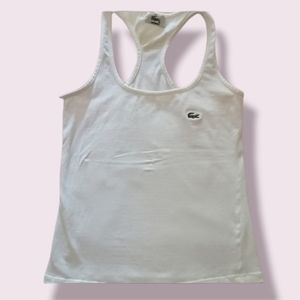 Lacoste white Tank Top Racer back Style sz…